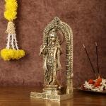 Pure Brass Ayodhya Ram Lalla Idol | 12" x 5.5" x 3.5" (30.5 x 14 x 8.9 cm) | 5 kg Superfine Sacred Art | Temple Grade Divine Murti | Premium Collection